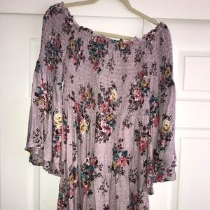 Off the shoulder floral dress